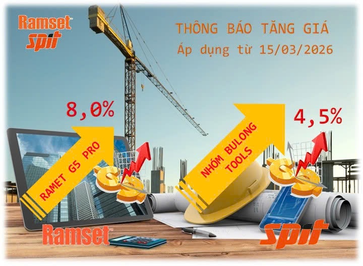 Thông báo tăng giá Ramset 2026