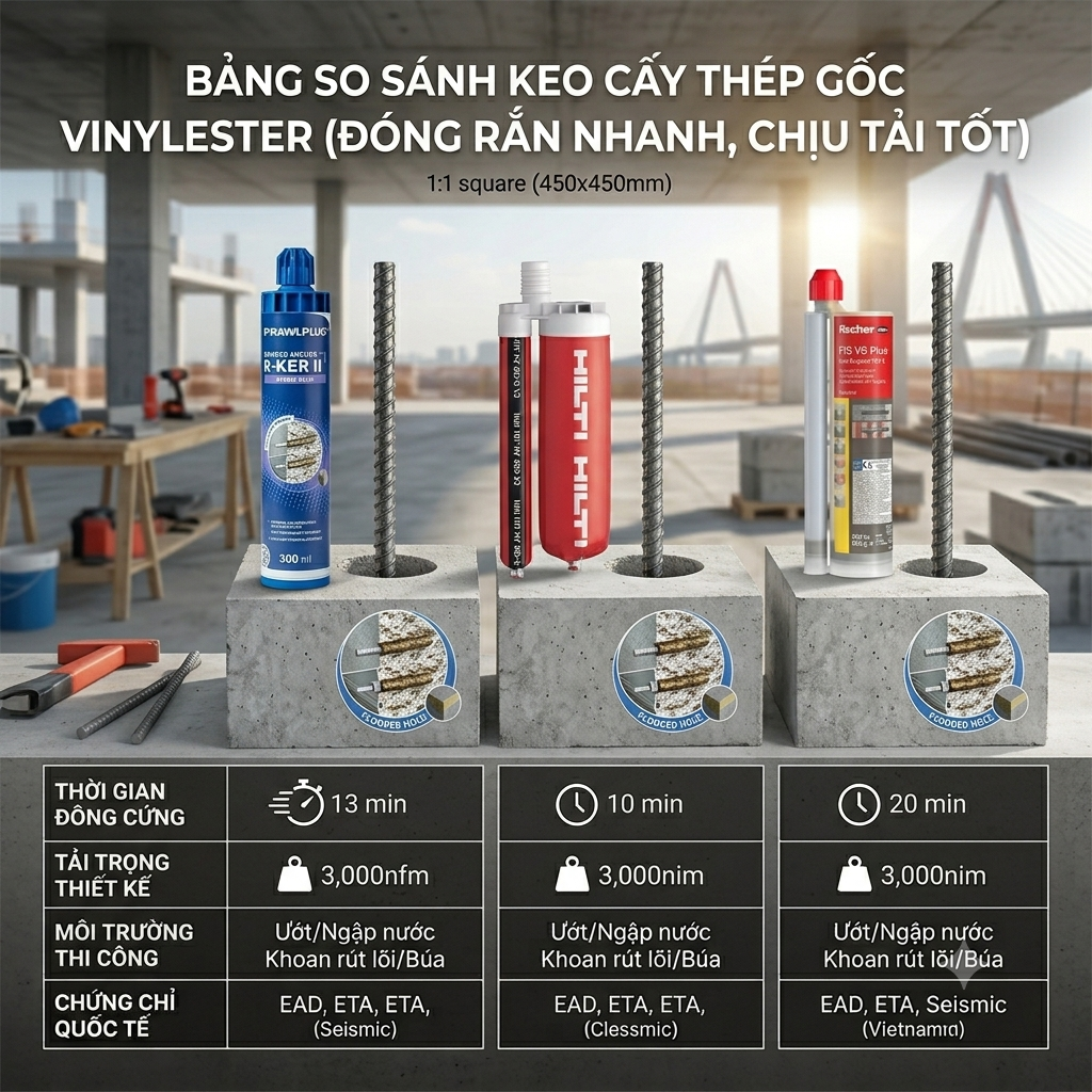 Keo Epoxy và Vinylester